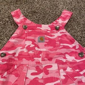 Baby girl Carhartt short overalls